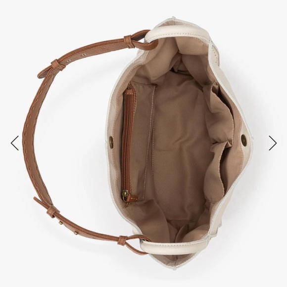 The Sak Los Feliz Medium Tote Bag Stone NWT - Picture 3 of 8